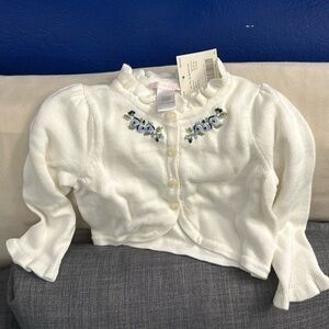 Jennie and Jack sweater with flower detail